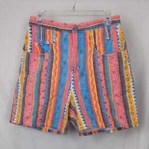 GITANO 90's Vintage Women's Multi Color Bermuda Denim Shorts
